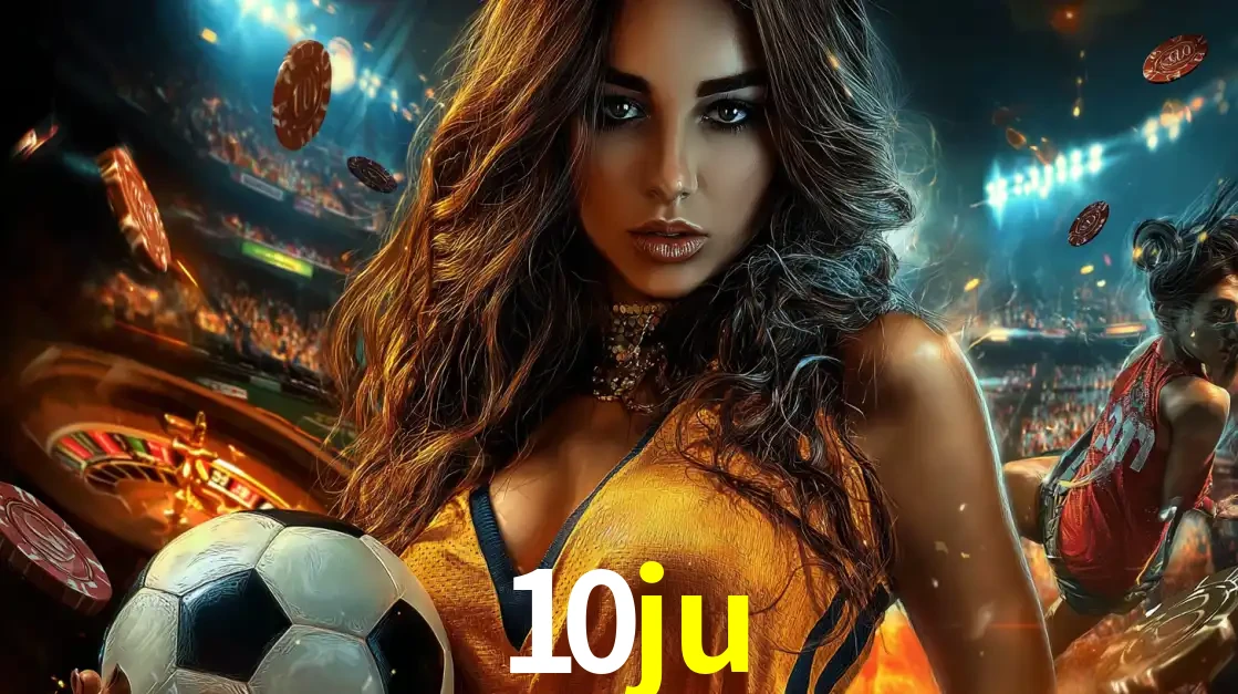 Mulher segurando uma bola de futebol em uma montagem que mistura a paixão esportiva com a emoção da roleta de cassino, tudo disponível na plataforma 10ju.